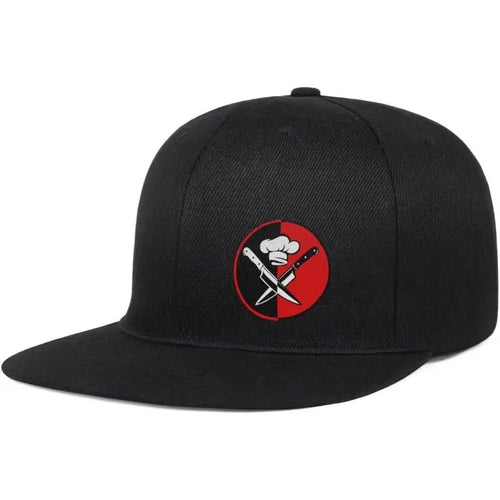Chef Themed Men Snapback Hats Classic Black Flat Bill Hats For Men Women Hat Baseball Cap