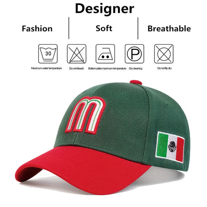 Unisex M Letter Embroidery Baseball Caps Spring Autumn