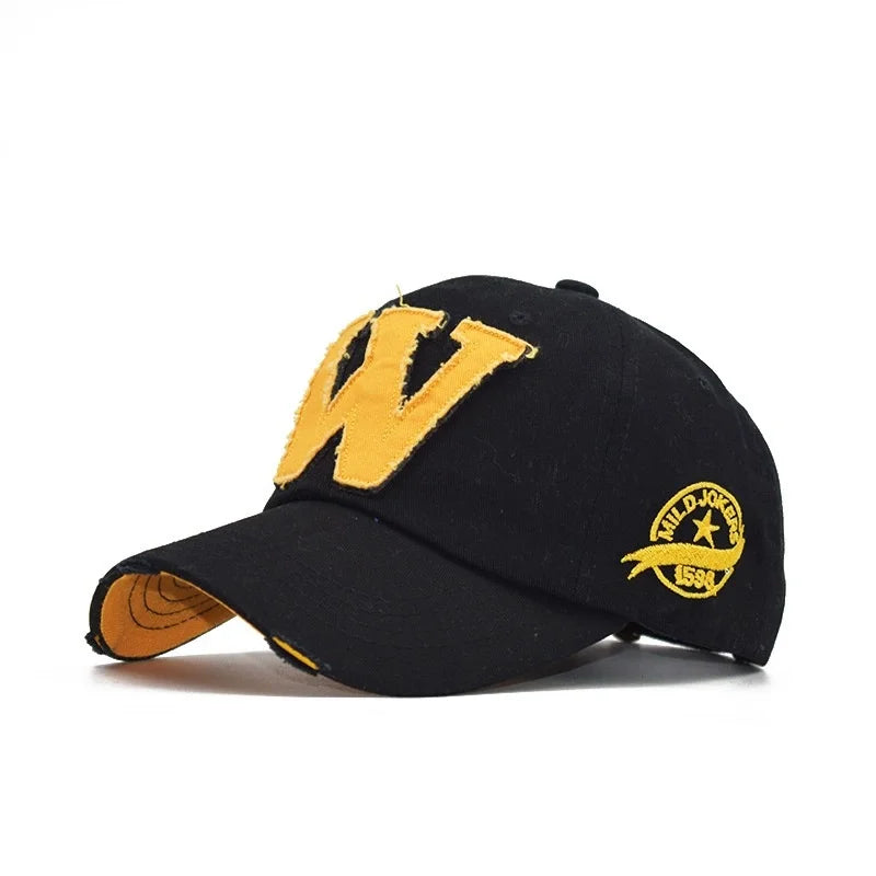Women Men's Baseball Caps Letters W Embroidery Snapback Hip Hop Hat
