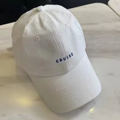 Solid Color Letter Embroidery Baseball Cap Women Men