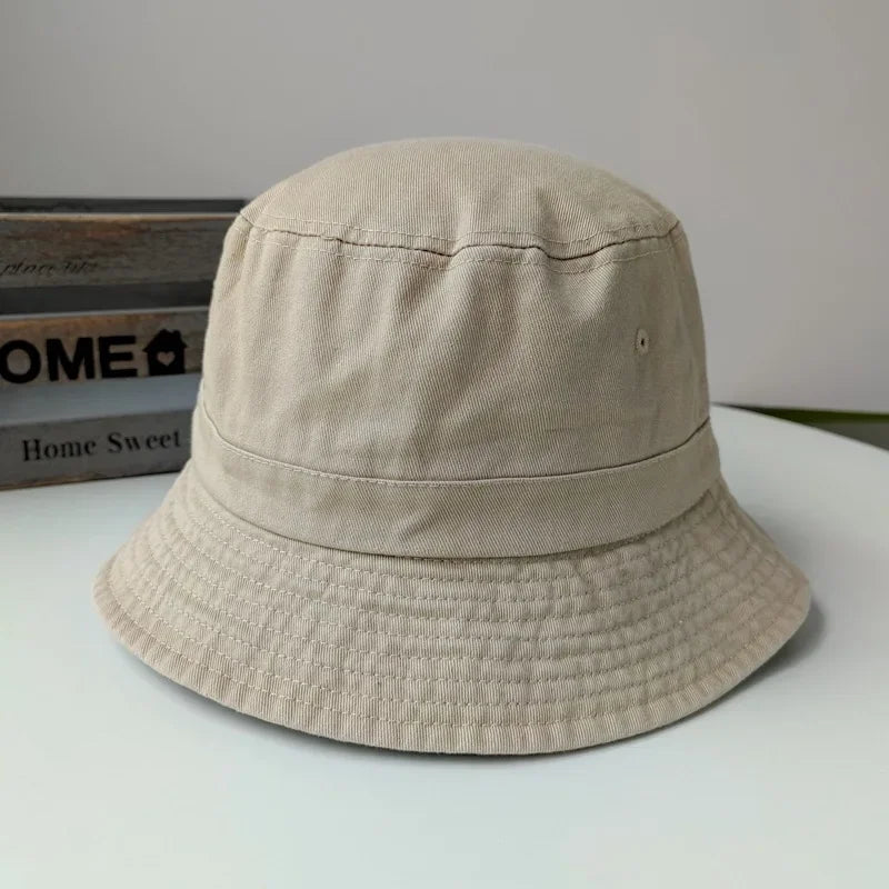 Big Head Plus Size Bucket Hat Cotton Panama Fisherman Hat