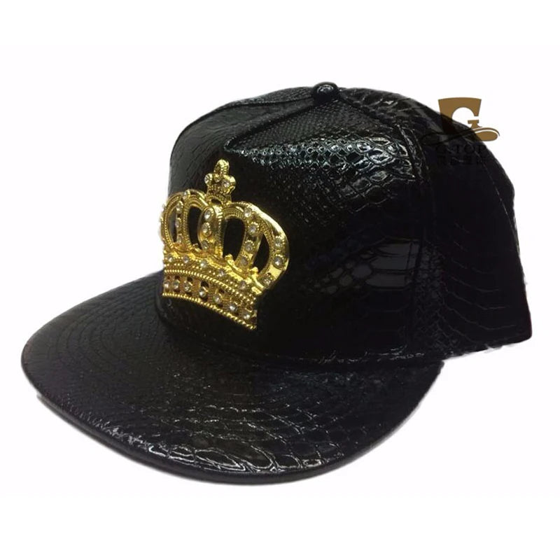 Doitbest Fashion Leather Autumn Brand Metal Crowne Europe Baseball Cap