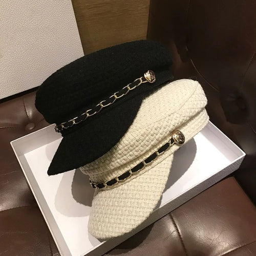 Fashion British Style Beret Hat For Women Duckbill Cap