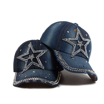 Denim Cloth Baseball Cap Women Fashion Vintage Snapback