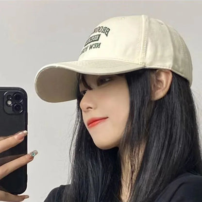 Letter Embroidered Baseball Cap for Women Spring Summer