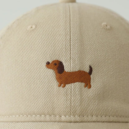 Dachshund Embroidery Baseball Hat Sunscreen Fashion Outdoor Hat Suitable for Men and Women