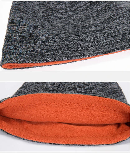 Men's Trendy Warm Ski Beanie Hat Women's New Outdoor Fashion Double-Sided