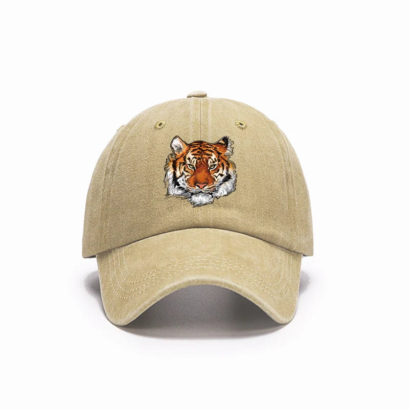 Tiger Head Printed Baseball Cap Unisex Men Women