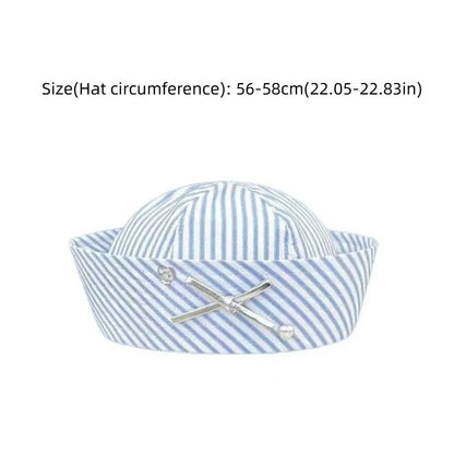 Fashionable Stripe Bow Sailor Hat