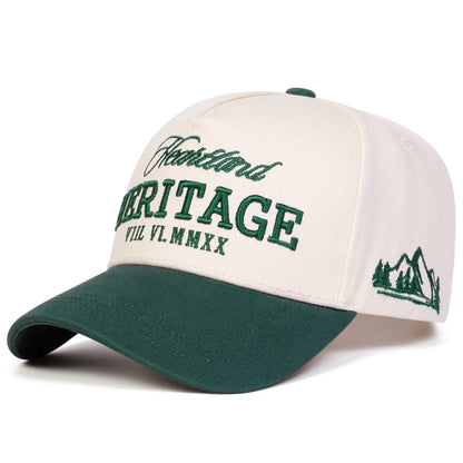 Unisex Heritage Letter Embroidery Baseball Caps Spring Autumn Sports Cap