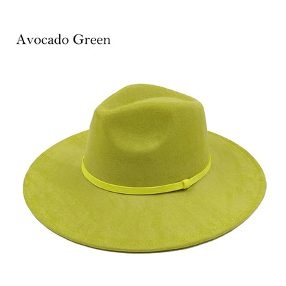 Suede Fedora Painting Felt Hats For Men And Women