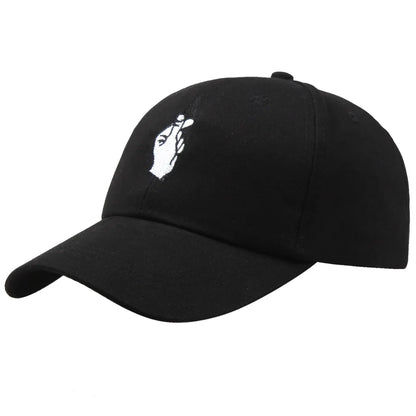 Fashion Cotton  Hand Rose Love Gestures Finger  Hats Baseball Caps for Men Women