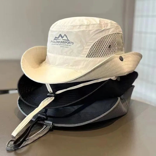 Bucket Hat Outdoor Wide Brim Breathable Summer Camping Hiking Mountaineering Panama Hat for Tarlve