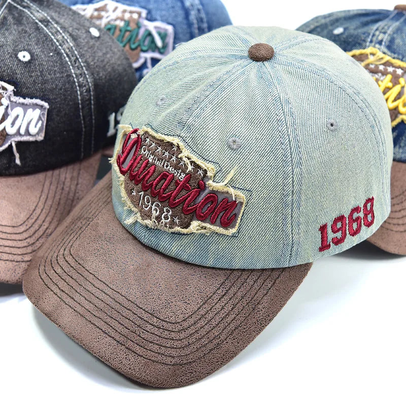 Retro Letter Embroidery Baseball Caps