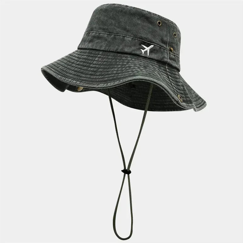 Spring And Summer Cotton Cartoon Embroidery Bucket Hat
