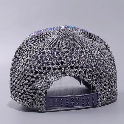 New Mesh Rhinestone Baseball Cap For Women Men