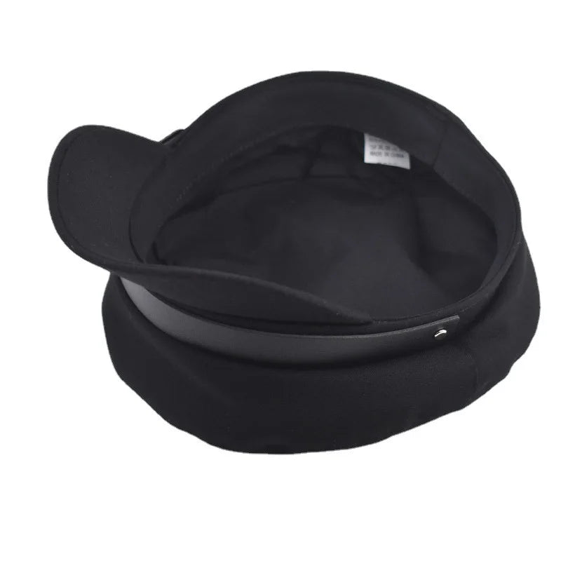 Belt Buckle Flat Top Duck Hat Fashion Trend Beret Artist Octagonal Cap