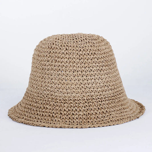 Women Straw Sun Hat Woven Bucket Hat Fishing Hat