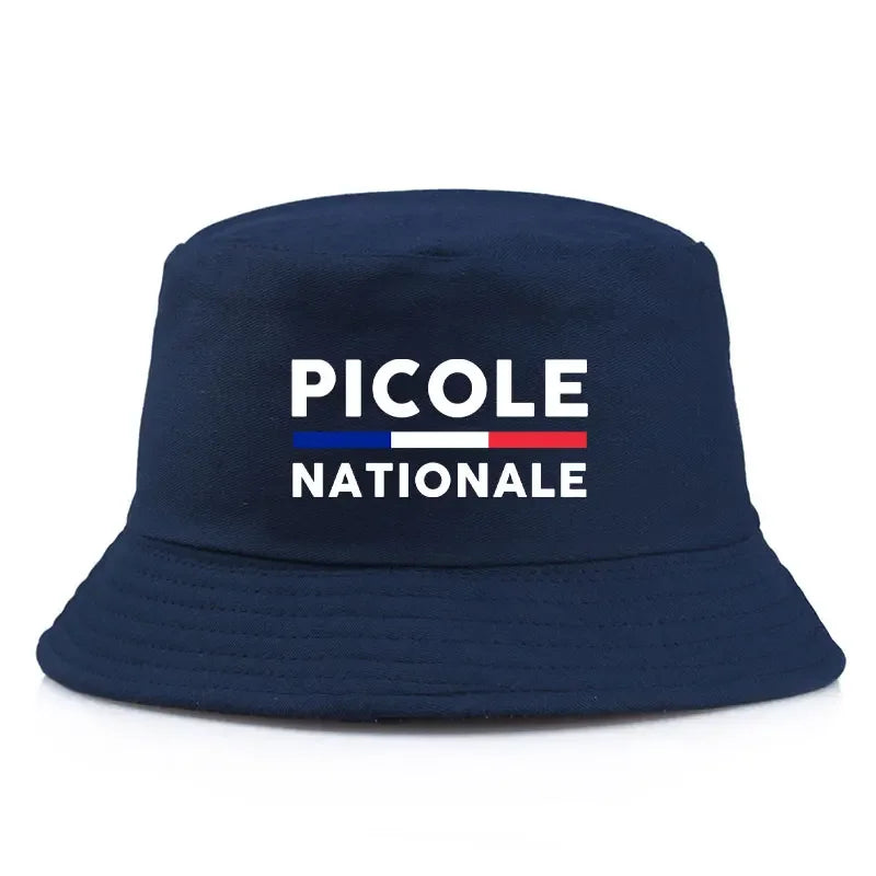 Summer Picole Nationale Reversible Bucket Hats Men Women Cotton Fisherman Cap
