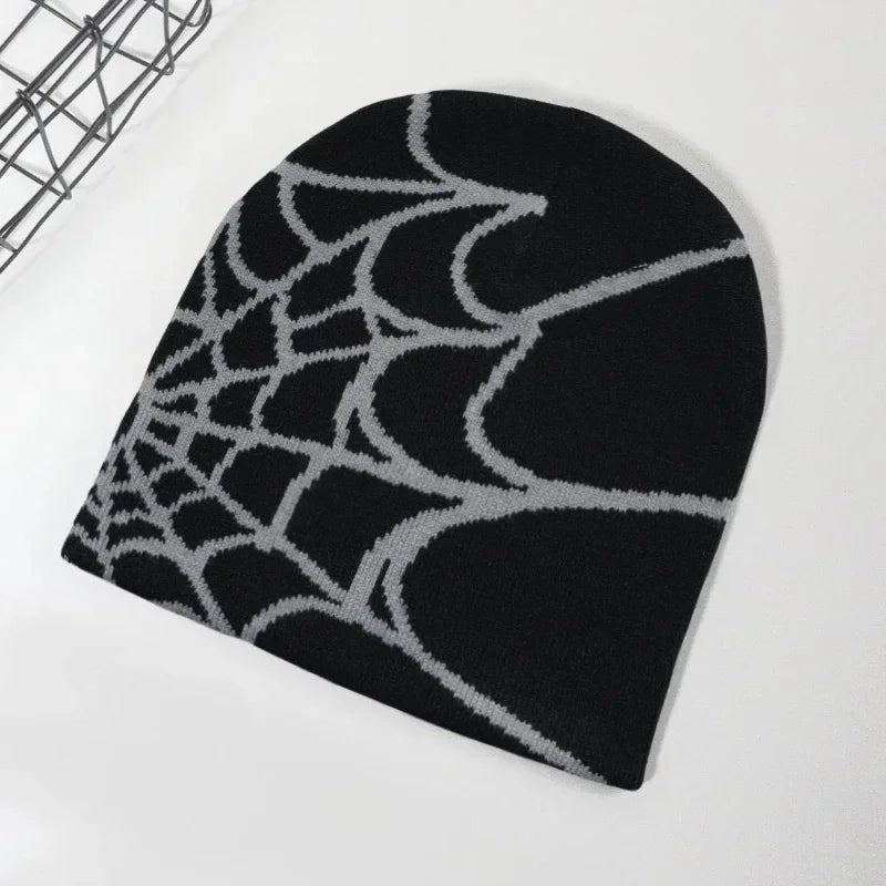 Knitting Spider Web Design Hat Skullies Beanies