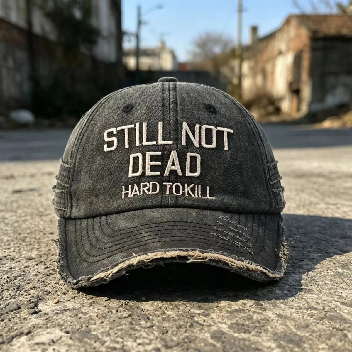 Vintage Washed Distressed Denim Baseball Cap
