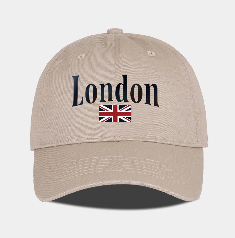 London Union Jack Print Baseball Cap British Vintage Minimalist Style Daily Commute City Stroll