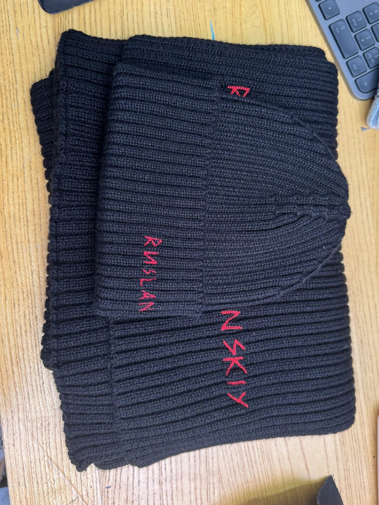 Winter Wool Knit Beanie Hat For Men And Women Thick Warm Embroidered Letter