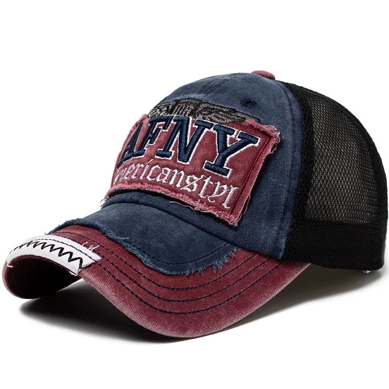 Washed Men Mesh Baseball Cap