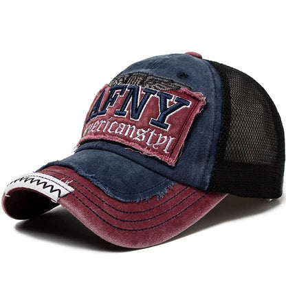 Washed Men Mesh Baseball Cap