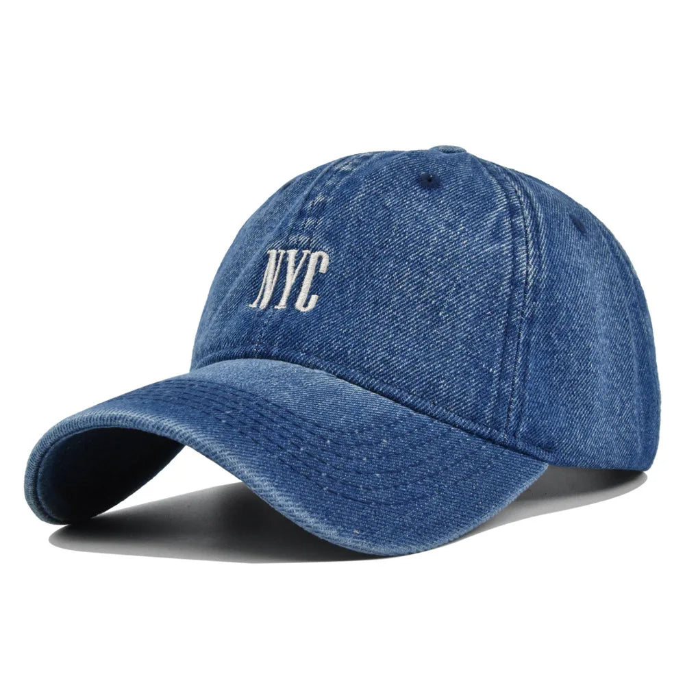 Versatile Spring Summer Denim Baseball Cap