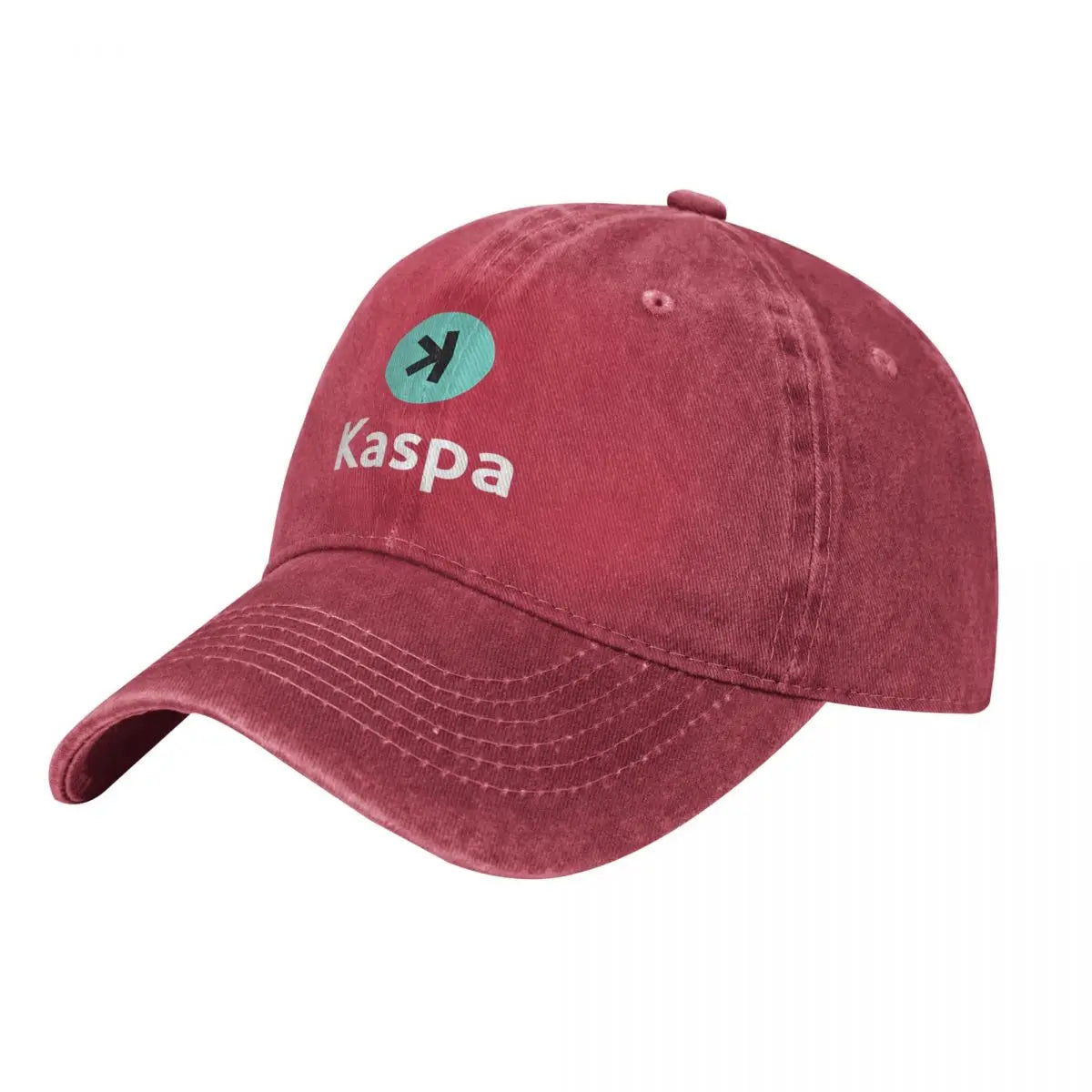 Kaspa KAS Crypto Altcoin - Clean Stacked Green Logo Fashion Baseball Cap