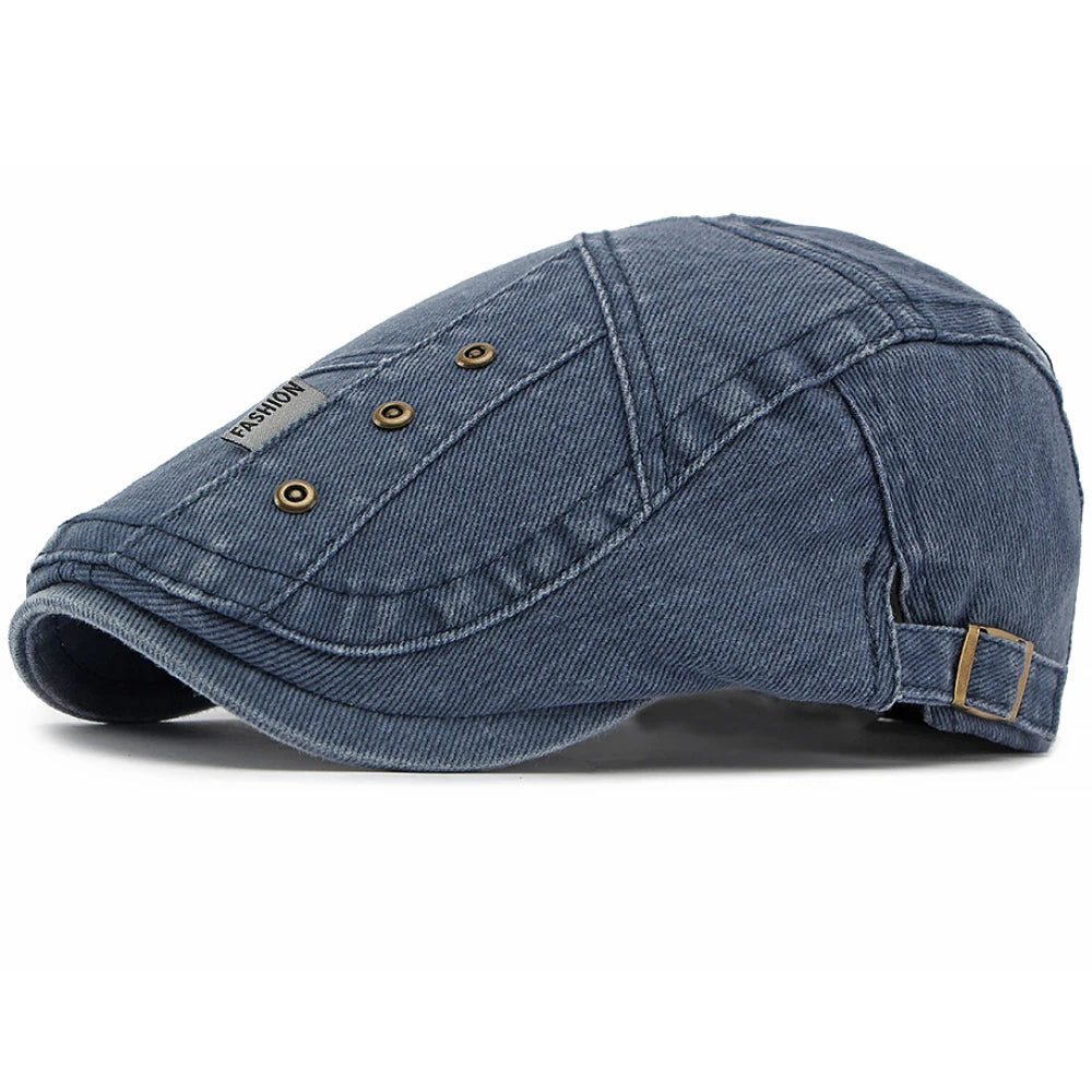 Male Female 100% Cotton Ivy Flat Cap Unisex Spring Adjustable Beret Cap