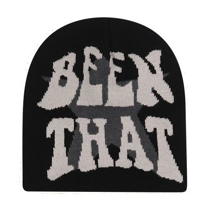 Y2k Letter Butter Knit Hats Skullies Beanies Autumn Winter Warm Hat