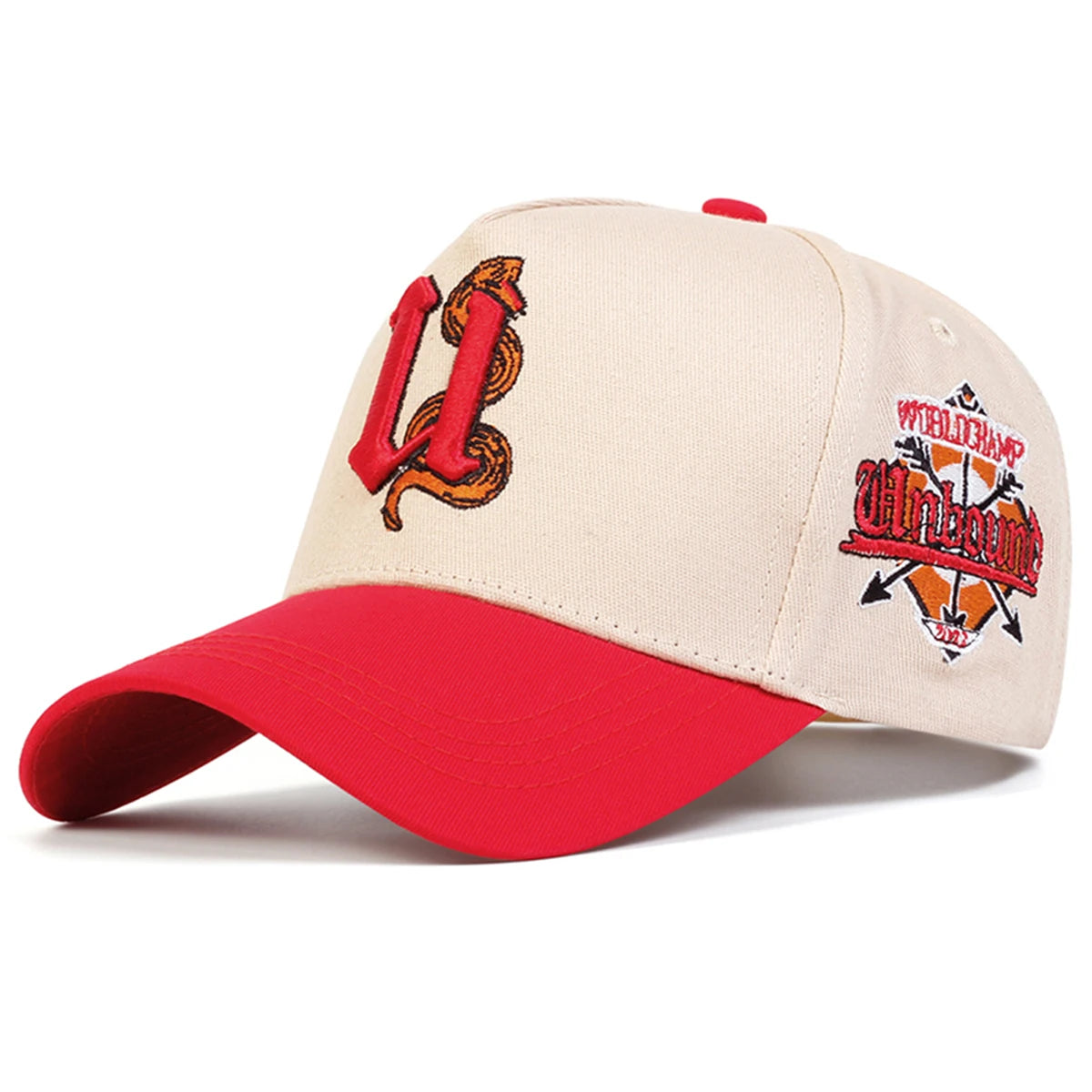 Unisex U Letter Snake Embroidery Baseball Caps Spring And Autumn Outdoor