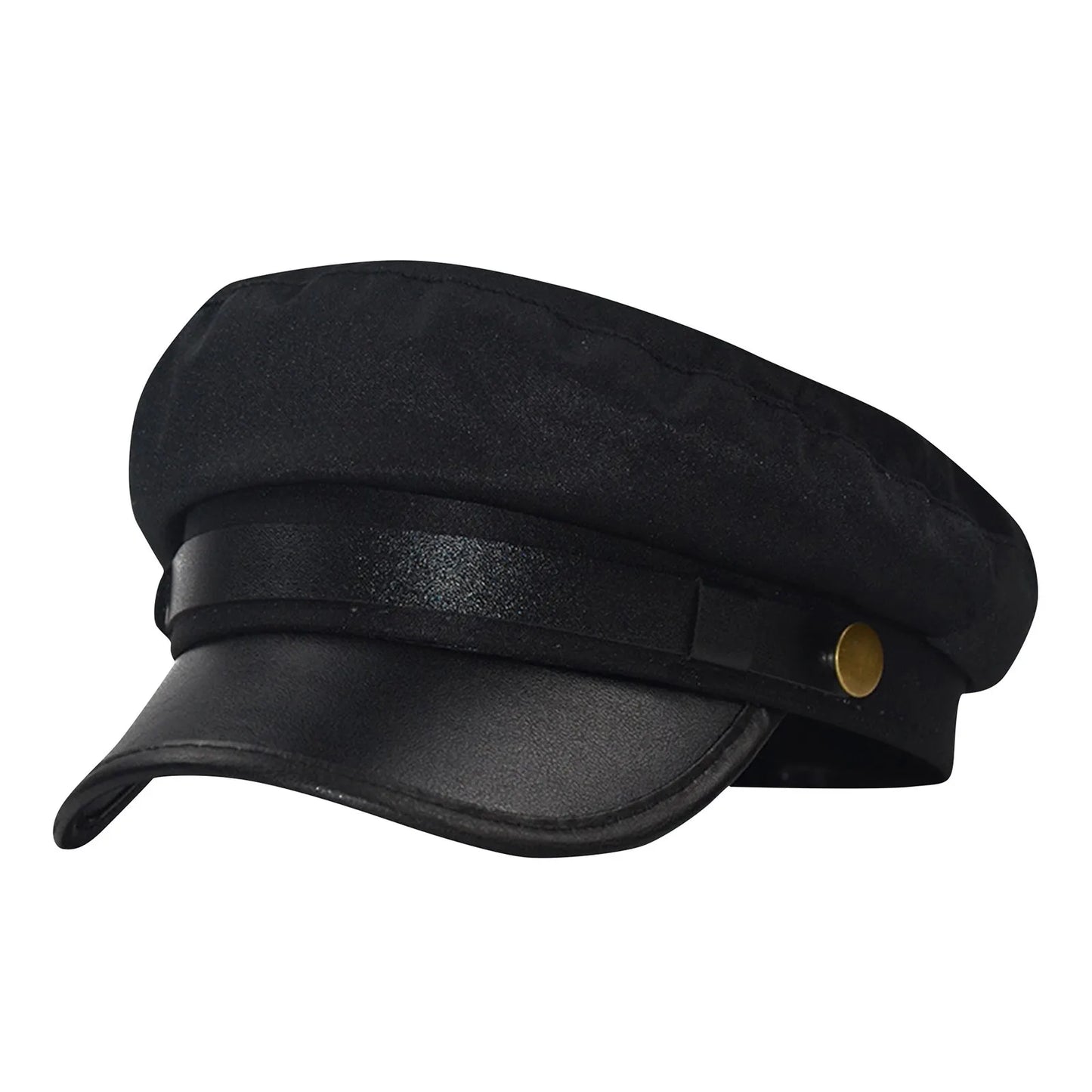 Simple Unisex Red Black Flat Navy Hat Cap