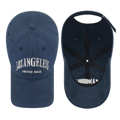 Lettering Embroidery Cotton Hard Top Adjustable Soft Top Baseball Cap