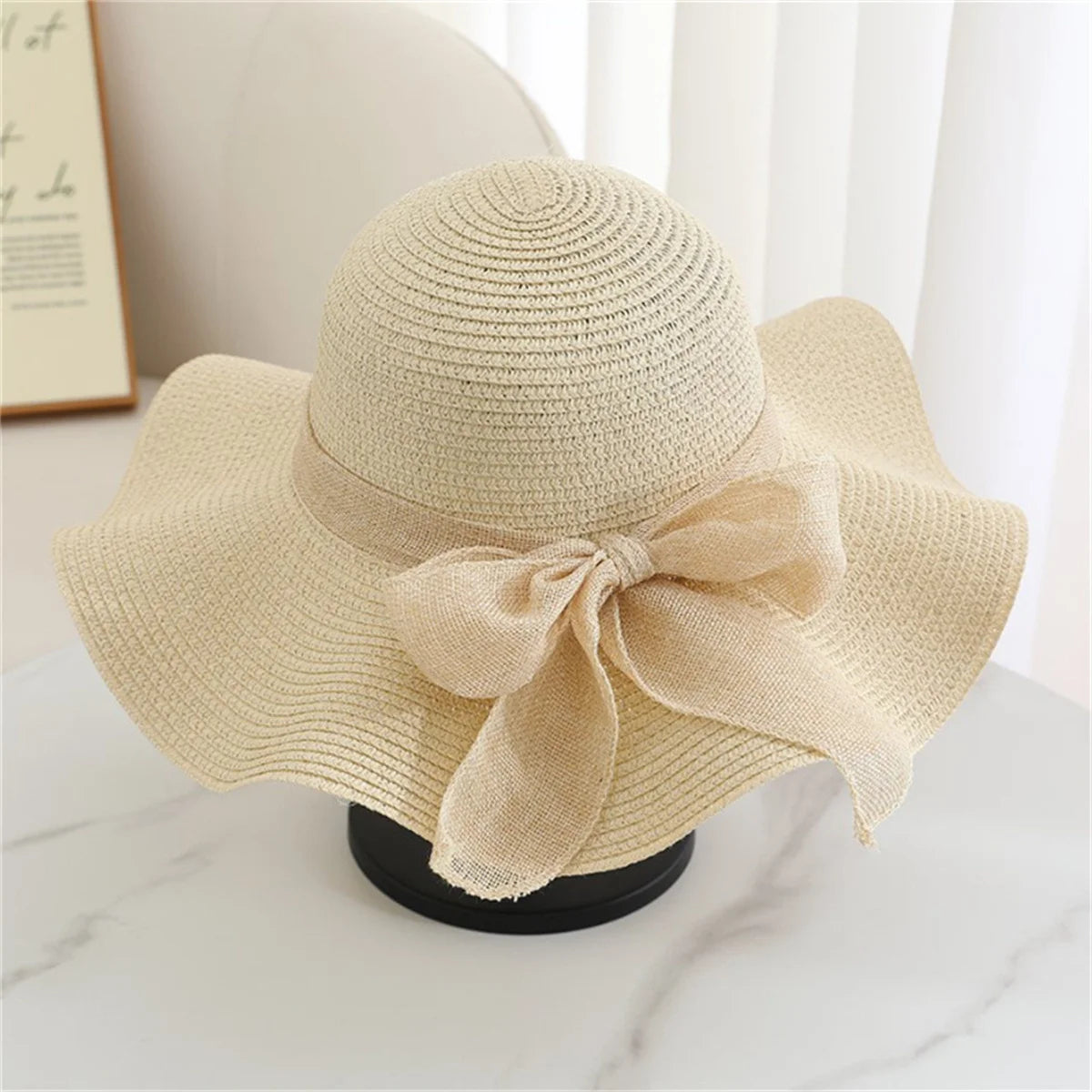 Women's Beach Set - Khaki Beige Sun Hat