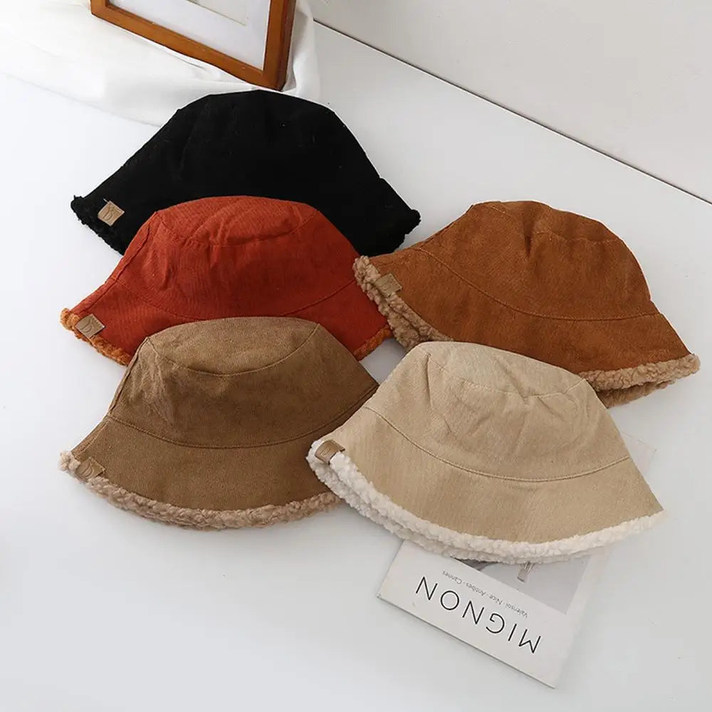 Trendy Lambswool Winter Bucket Hat