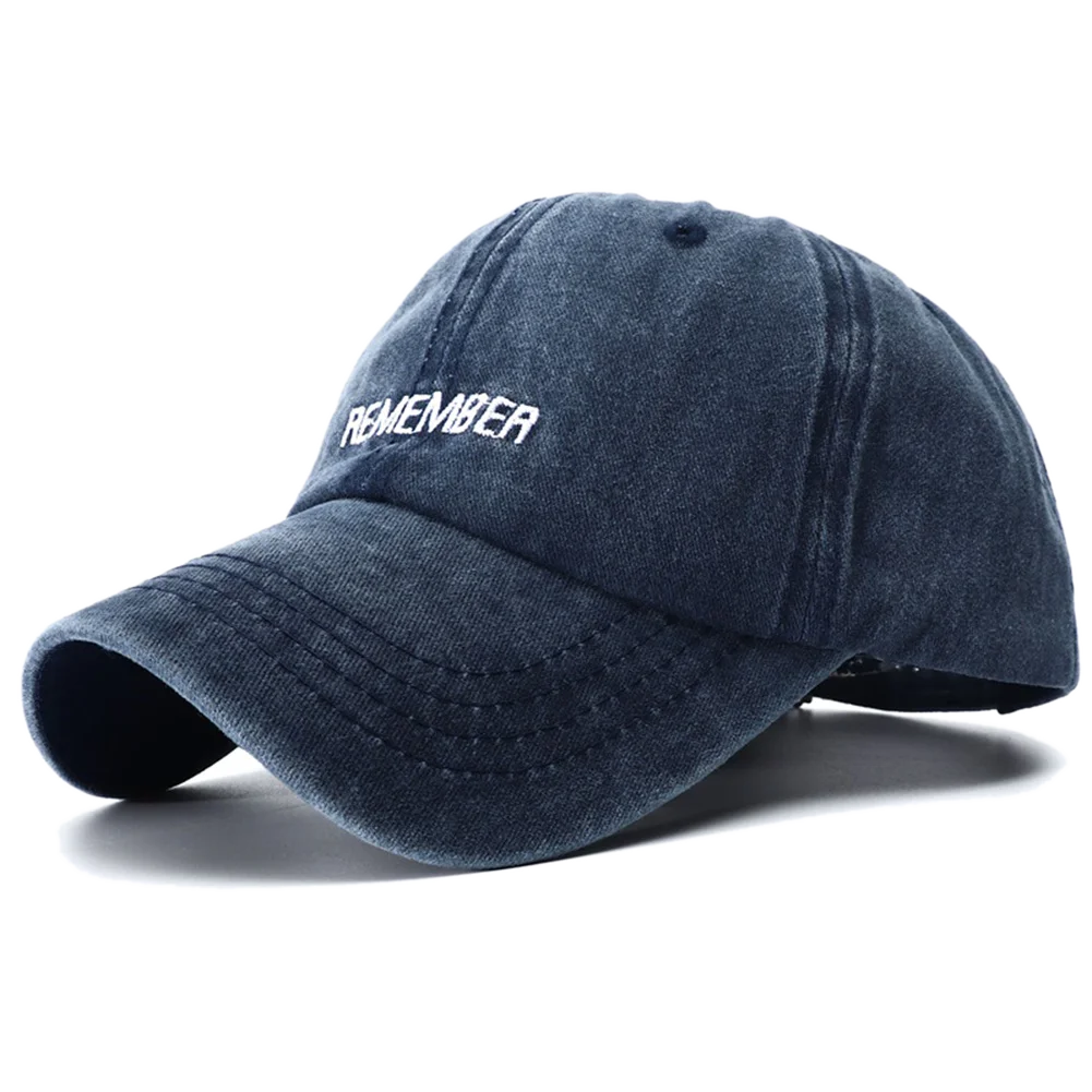 Fashion Letter Embroidery Washed Cotton Baseball Cap