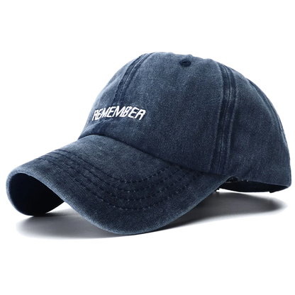 Fashion Letter Embroidery Washed Cotton Baseball Cap