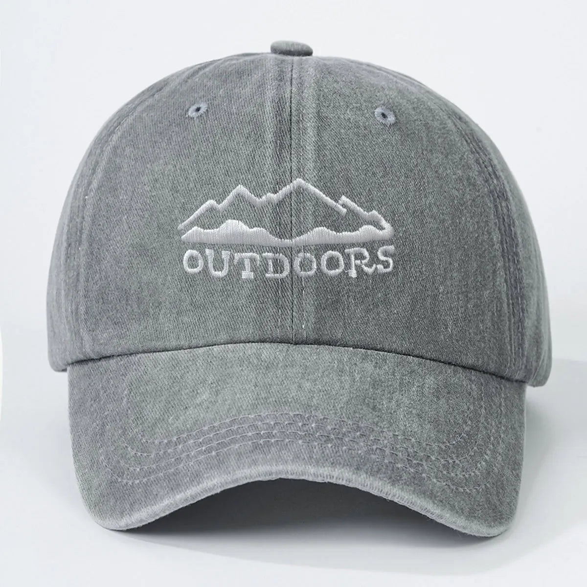 Buckle Baseball Cap with Forest Print