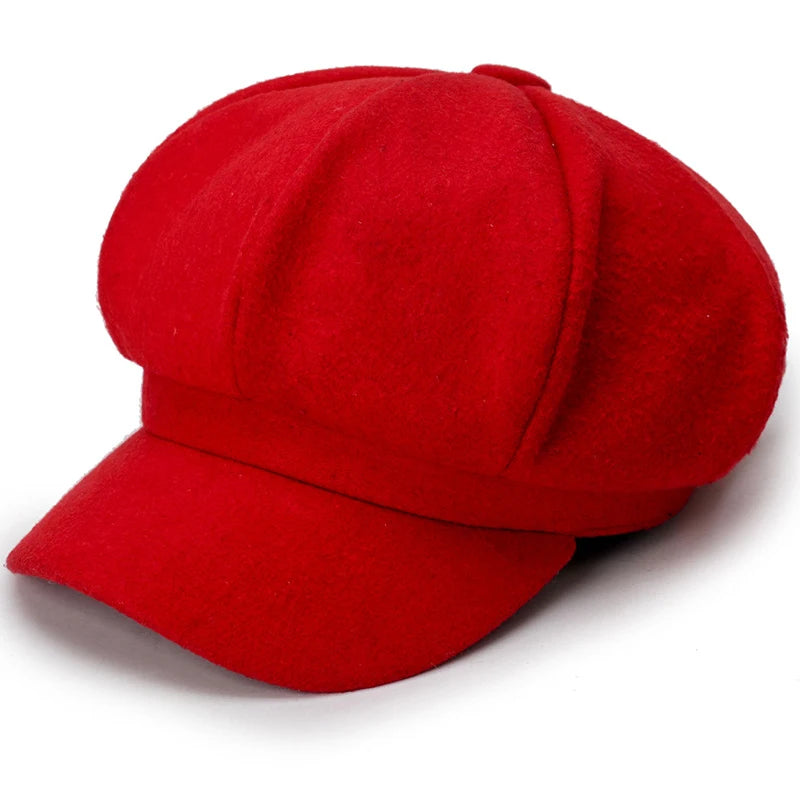 Woolen Solid Color Beret Fashion Outdoor Cotton Hat