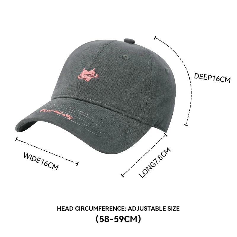 Streetwear Casual Baseball Cap with Unique Graphic Print and Lettering