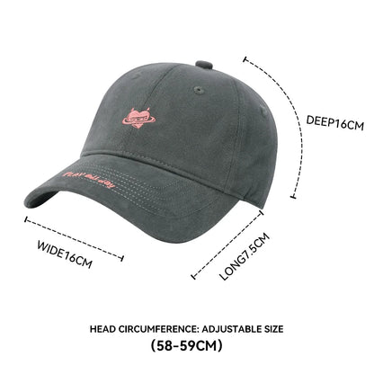 Streetwear Casual Baseball Cap with Unique Graphic Print and Lettering