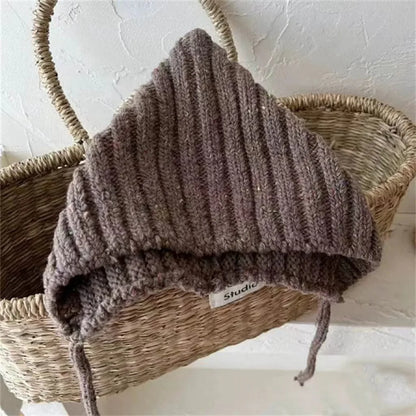 Fall Winter Baby Ear Protection Hat Children Crochet Bonnet