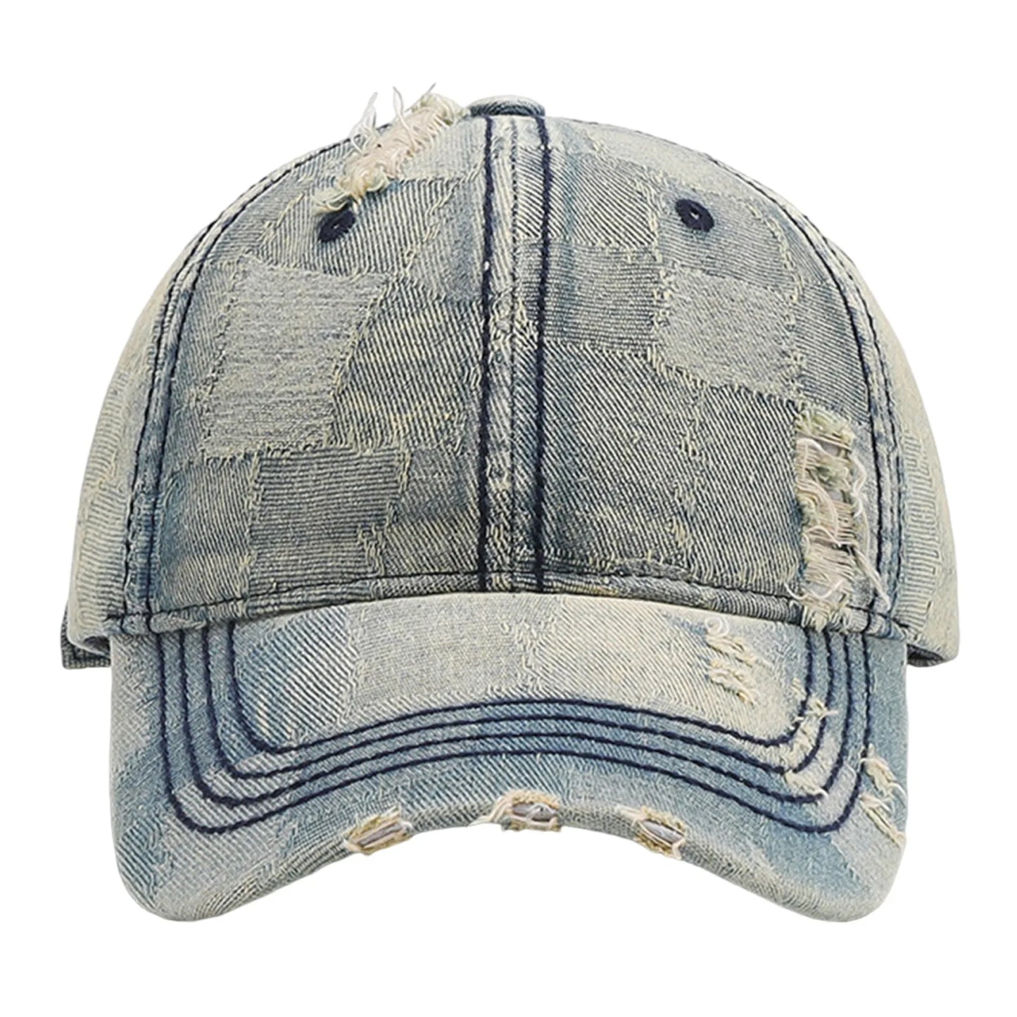 Denim Short Brim Baseball Cap For Men And Women