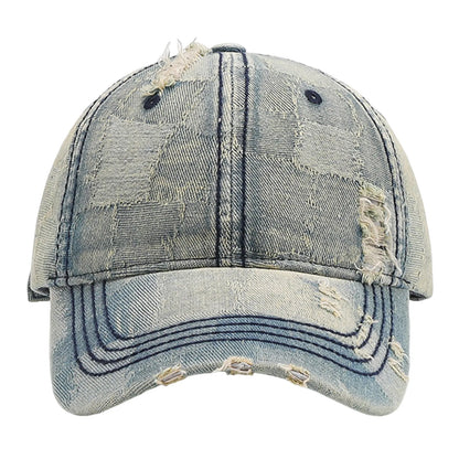 Denim Short Brim Baseball Cap For Men And Women