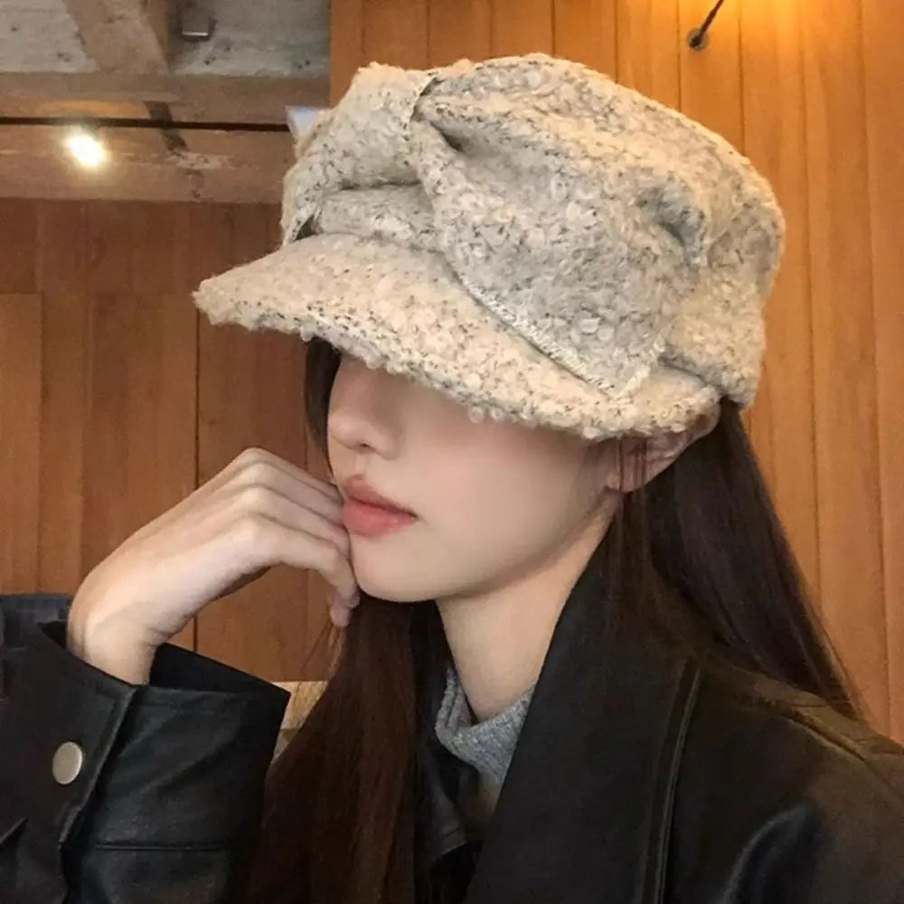 Fashion Polyester Beret Casual Retro Newsboy Hat