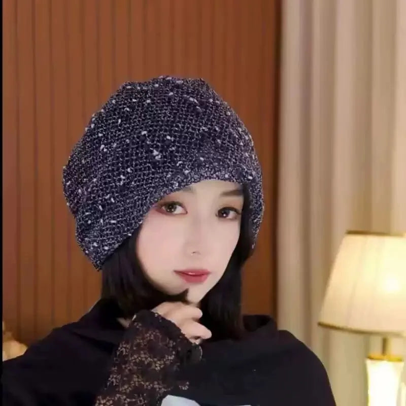 Spring And Summer New Korean Style Three-Dimensional Floral Beanie