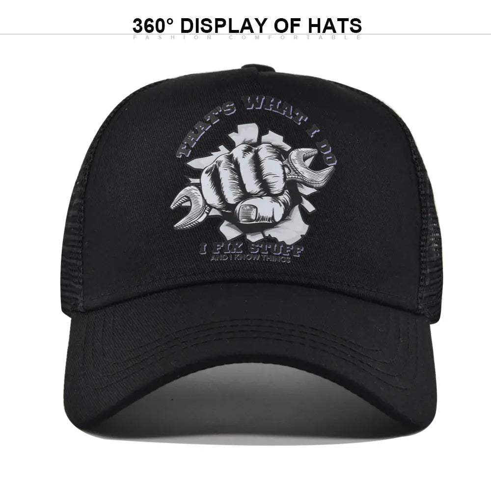Spring Summer Printed Mesh Breathable Baseball Cap